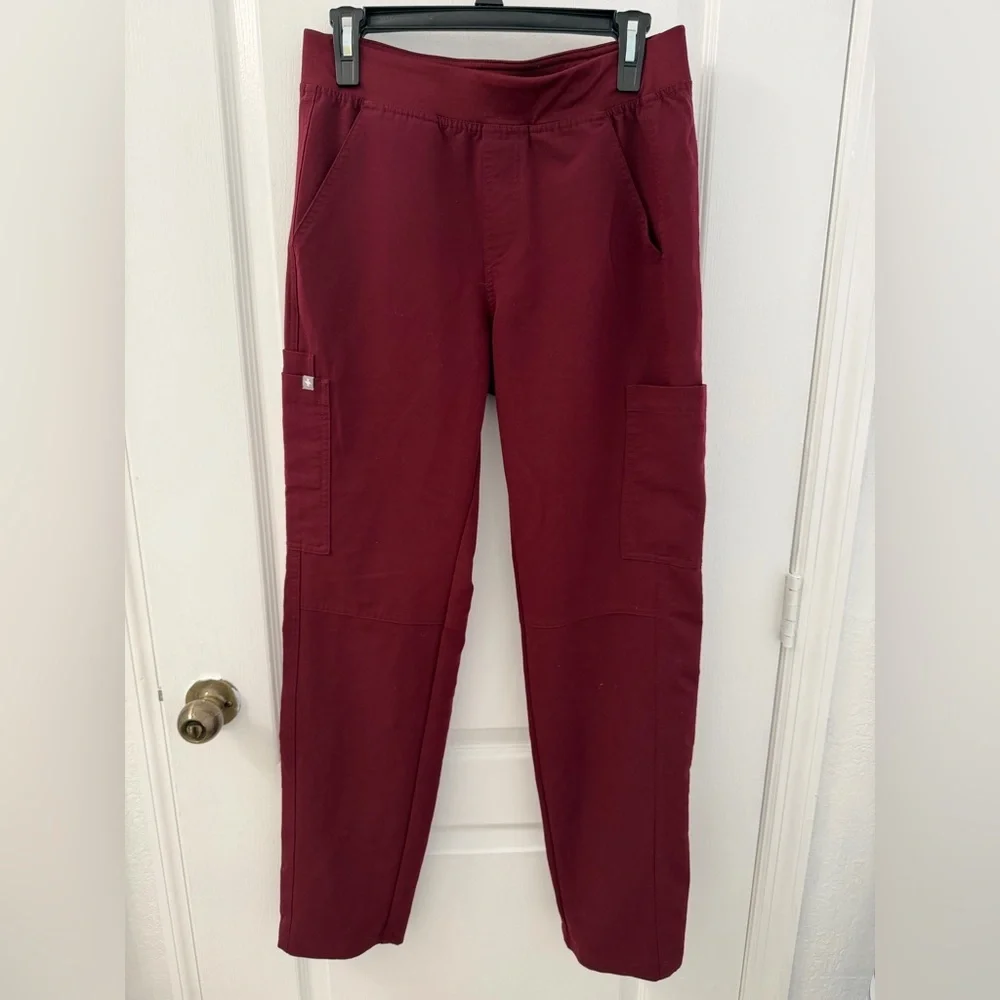 Figs Axim Scrub Men's Burgundy Pants (Size S) - Picture 4 of 10